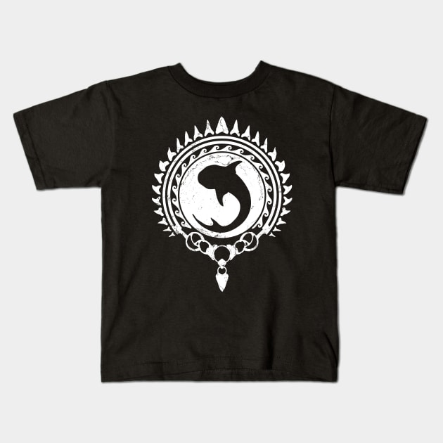Whale Shark Polynesian design Kids T-Shirt by NicGrayTees
